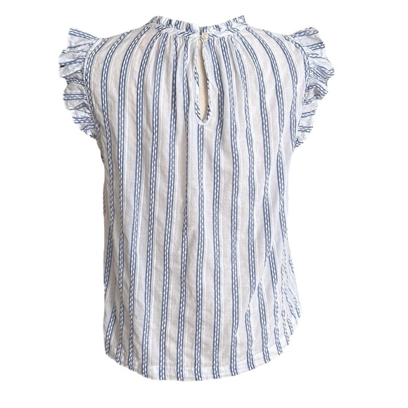 ISABELLA SINCLAIR Anthropologie Getaway Ruffle Sleeveless Top French Girl Medium - Picture 6 of 12